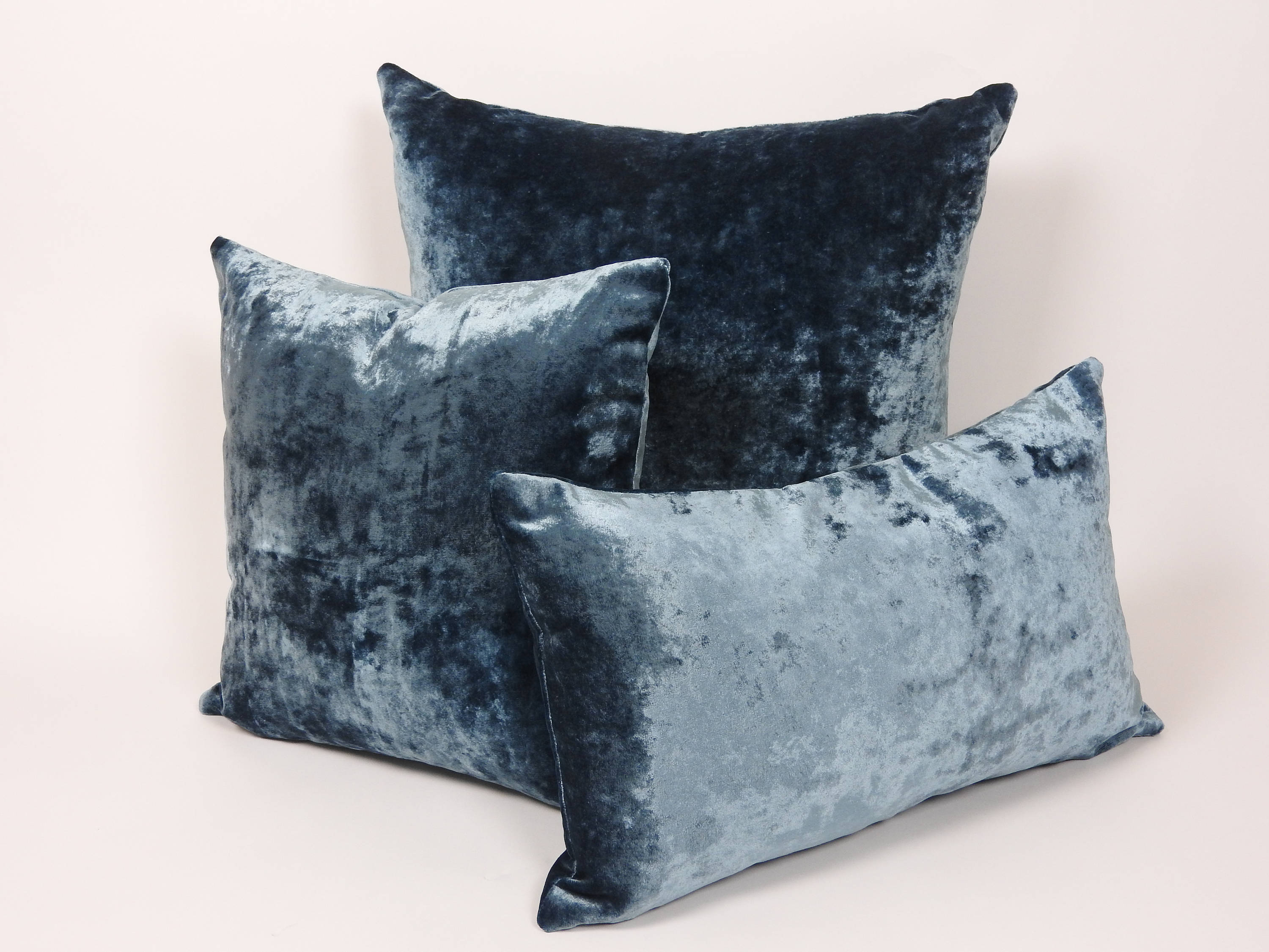 Luxuriously crafted blue velvet throw pillow cover. Solid Etsy