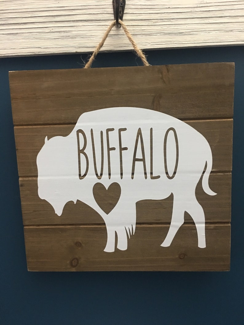 Buffalove Buffalo NY Pallet Sign Etsy