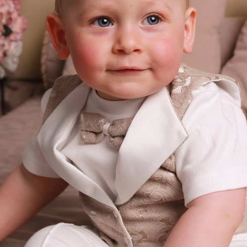 Christening Outfits for Boys First Birthday Outfit White Etsy