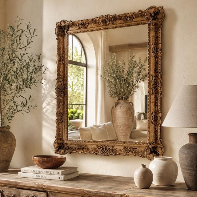 Birds Wood Carved Mirror Frame - Etsy