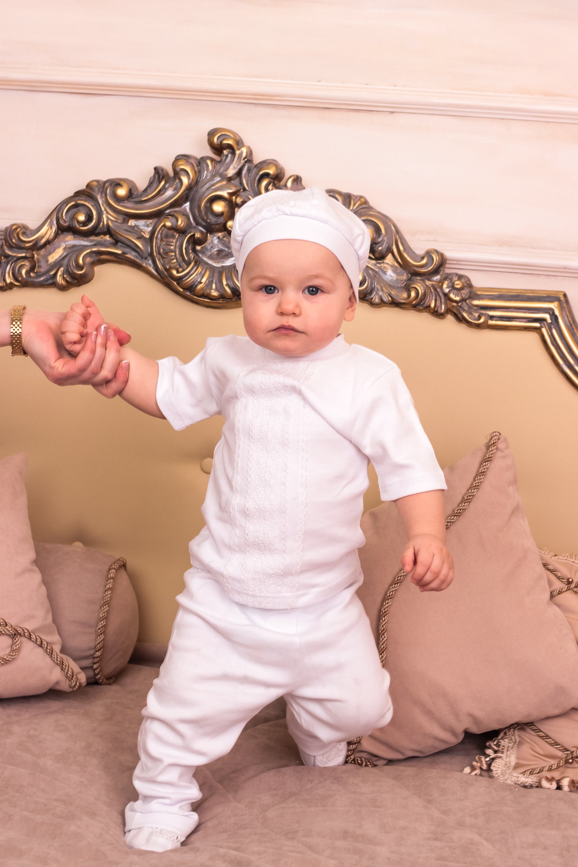 Baby Boy Baptism Suit White Christening Wear Boys Blessing Etsy