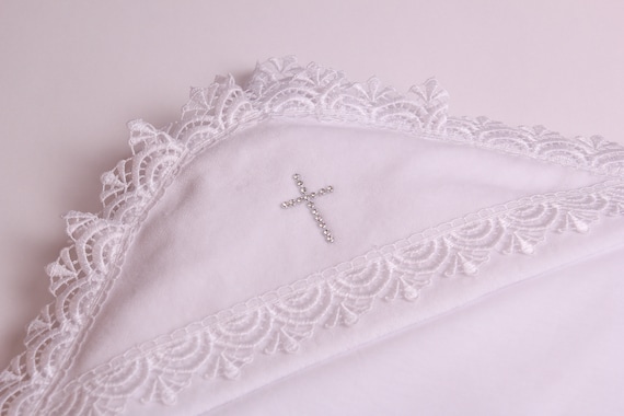 Christening Cotton Blanket Christening Baptism Towel Christening Baby Gift Idea