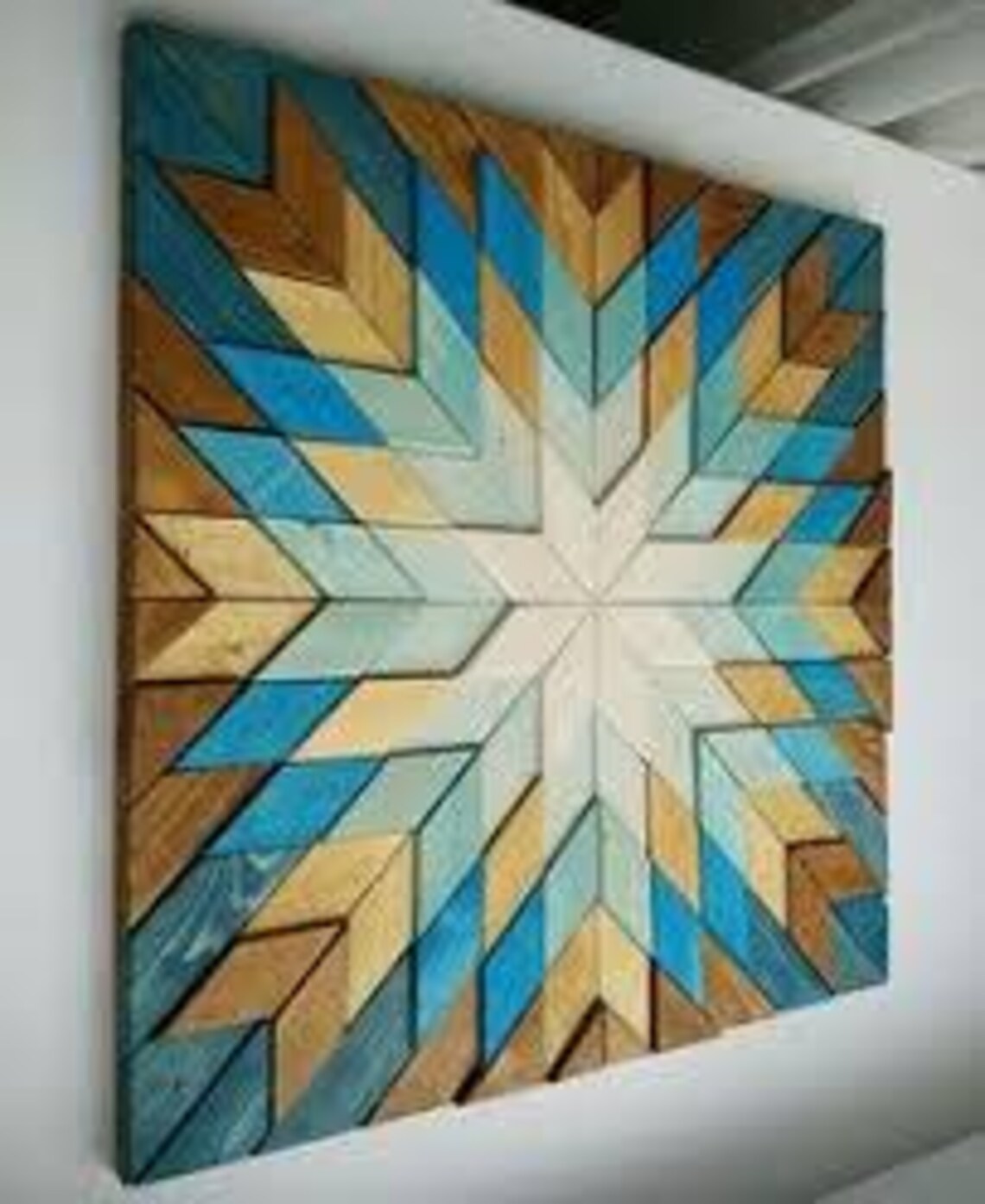 Mosaic Wood Wall Art Geometric, Modern Geometric Wood Wall Art,rustic