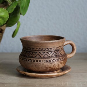 Pottery gifts for men, Brown espresso cup, Handthrown Stoneware Mug, Stoneware, Clayware, Handmade pottery coffee mug, pottery espresso mug