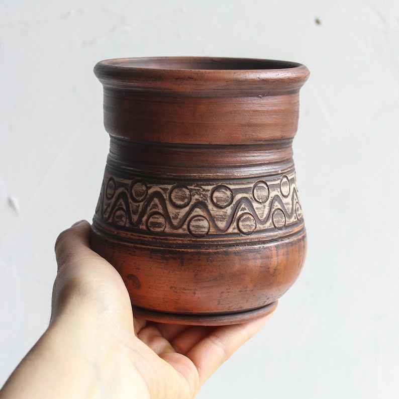 Mothers Day gift handmade stoneware pottery large brown designer clay mug with handle redware Irish mug pottery for anniversary
Coffee Pottery Mug ceramic stone ware
8 oz 17 oz hand crafted clay mug
handmade pottery for anniversary