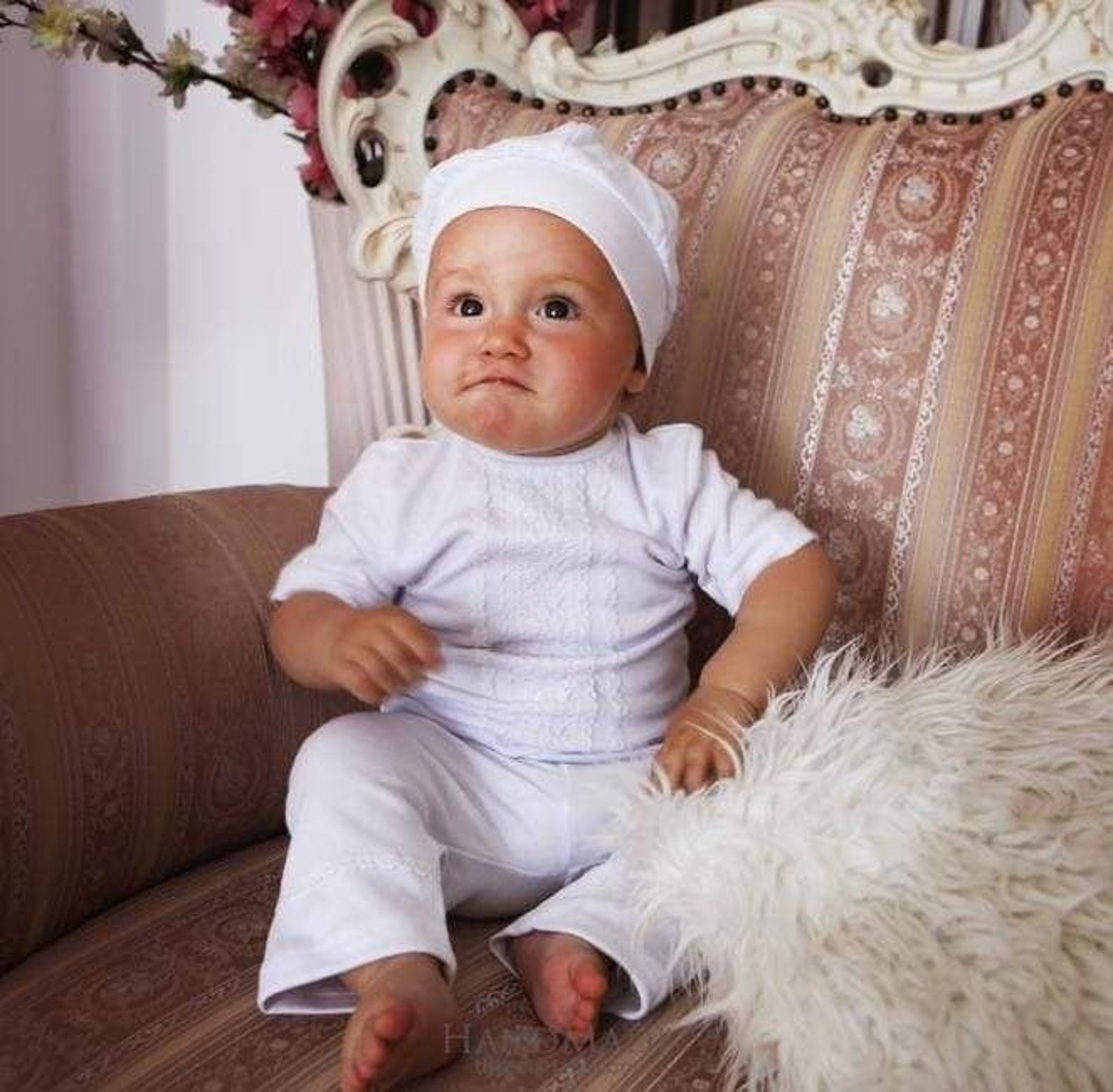 Baby Boy Baptism Suit White Christening Wear Boys Blessing Etsy