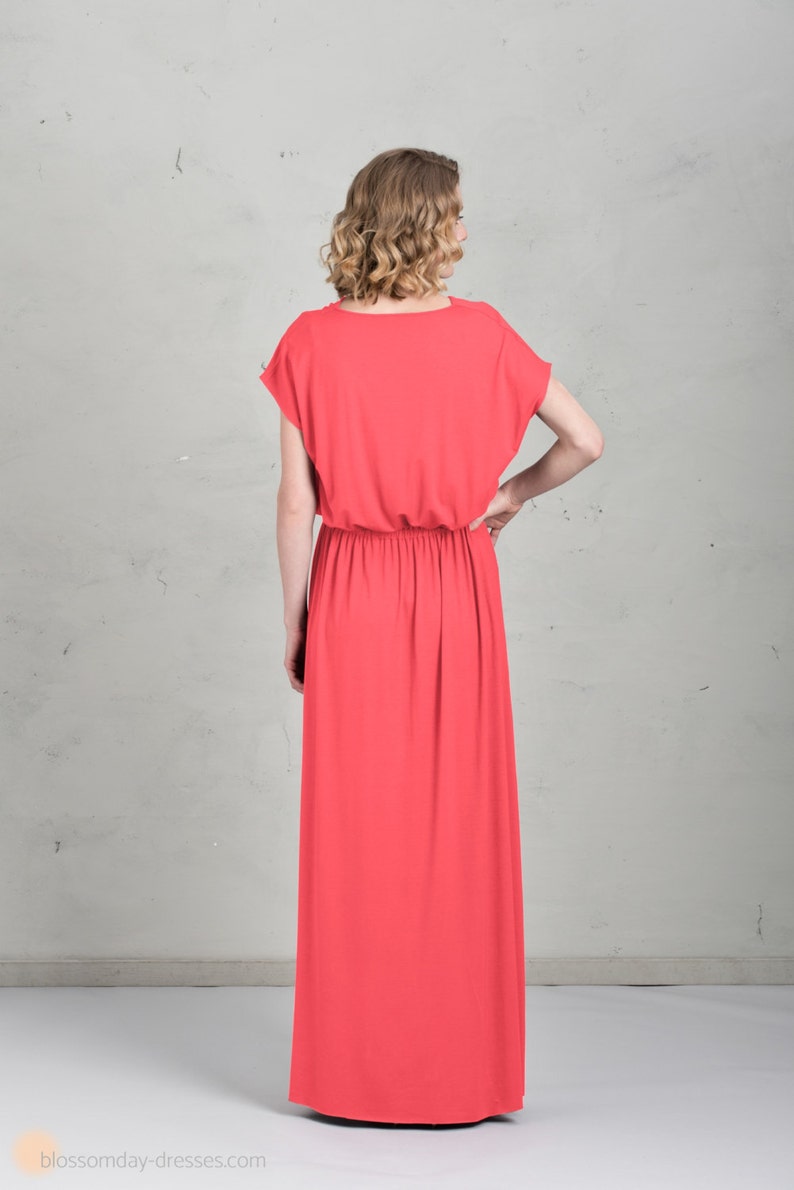 Long Bridesmaid Dress Mathilda Coral