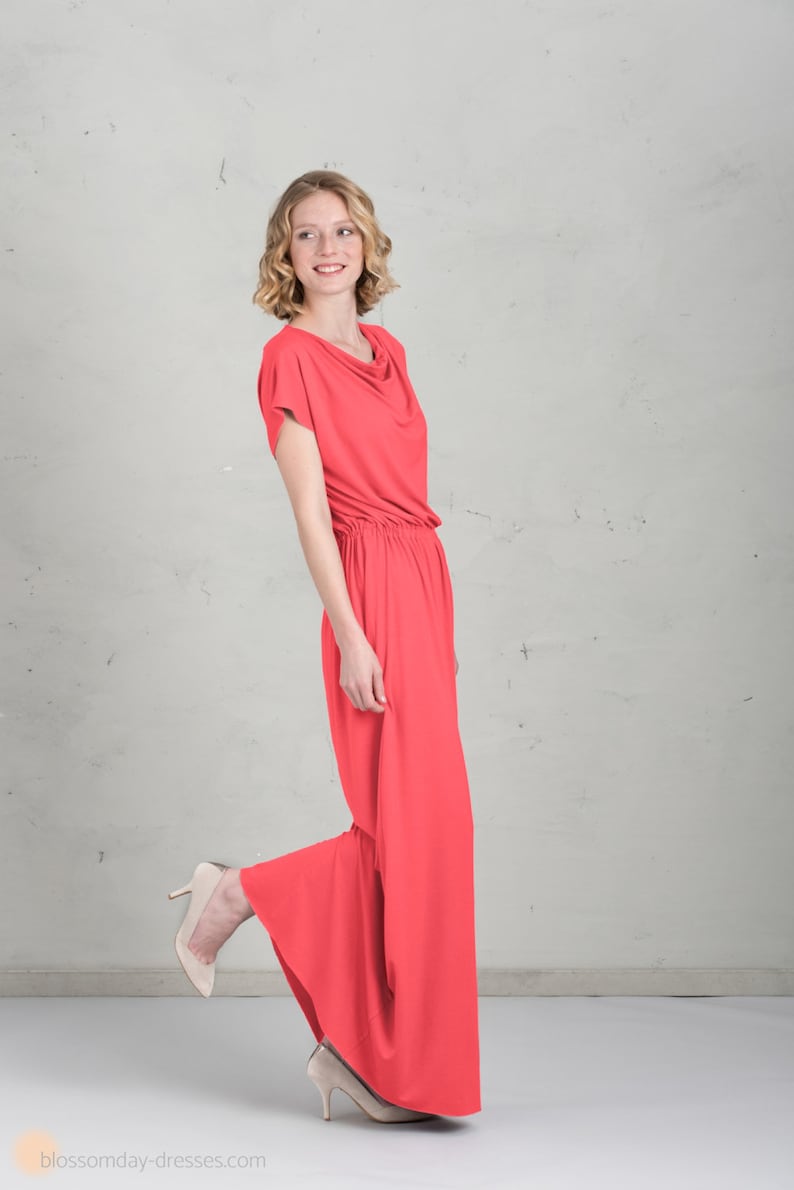 Long Bridesmaid Dress Mathilda Coral