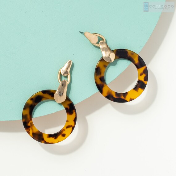Acrylic tortoise earrings outlet