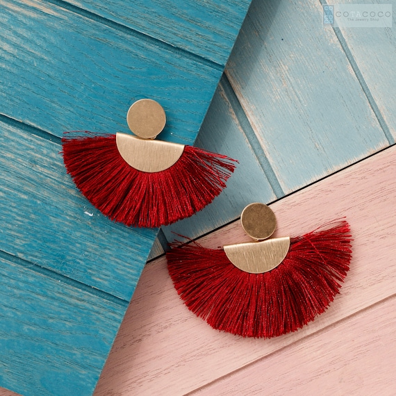 Fringe fan shop earrings