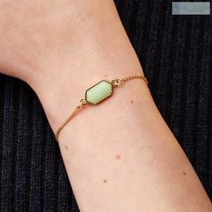 Turquoise bracelet, Raw quartz bracelet, Minimalist bracelet, Dainty bracelet, Adjustable bracelet, Pull tie bracelet, unique gifts, image 8