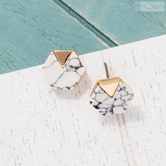 Marble earrings deals