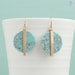 Turquoise earrings, Rose quartz earrings, White marble earrings, Geometric Circle earrings, Dainty earrings, , Bridesmaid gift 
