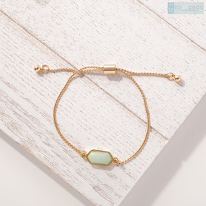 Turquoise bracelet, Raw quartz bracelet, Minimalist bracelet, Dainty bracelet, Adjustable bracelet, Pull tie bracelet, unique gifts, image 6
