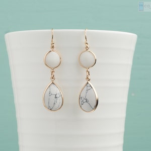 Crystal Marble Cutout Earrings