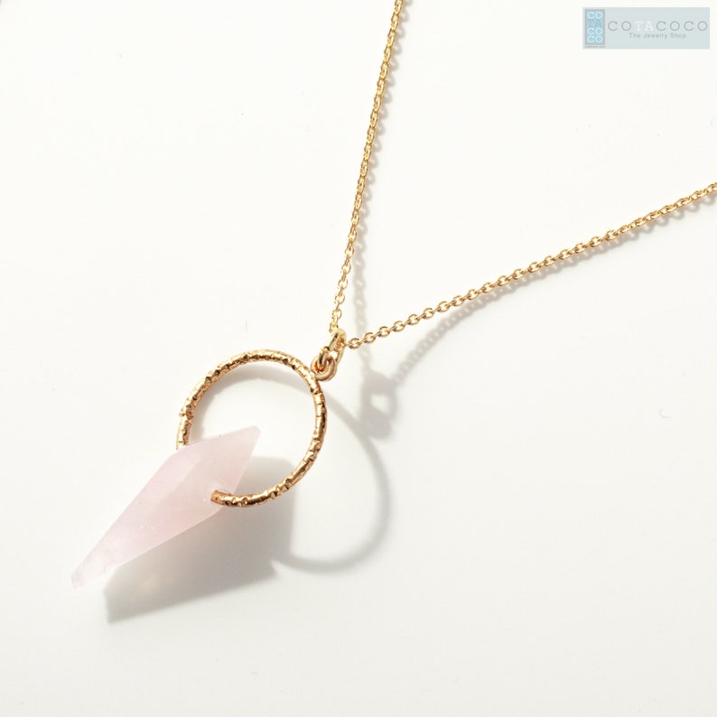 crystal necklace rose quartz crystal necklace rose quartz