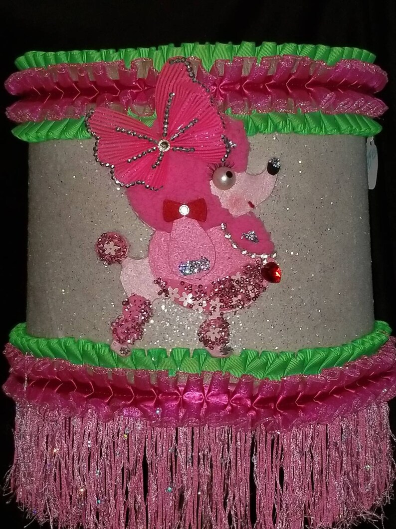 Pink Poodle Lampshade