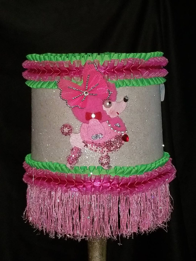 Pink Poodle Lampshade
