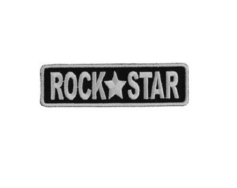 ROCK STAR 3.5" x 1" iron on patch (3542) (C35)