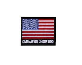 Federal Eagle Shield Patch 12.5 | US Flag Military Vet Patriotic in God We Trust | Embroidered Iron On Large - by Nixon Thread Co