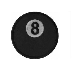 Eight 8 Ball 3" x 3" iron on patch (2568) (F16)