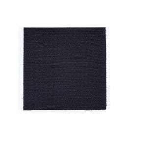 May include: A black square piece of fabric with a textured woven pattern.