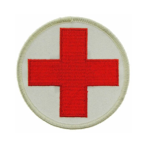 Choose Hook & Loop or Iron on EMT MEDIC 3" Round First Aid patch (M5)