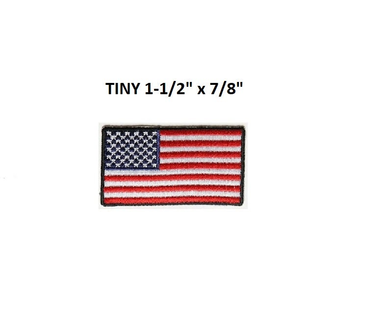 American Flag Black Border Patch, Small Size