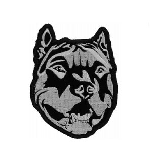 Small PITBULL 3&quot; x 4&quot; iron on patch (3530) (KK)