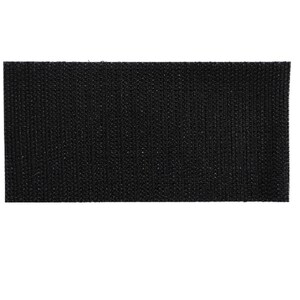 May include: A black hook and loop fastener, also known as Velcro, is a textile material with a textured surface.