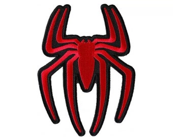 Choose Size 4" or 12" RED SPIDER iron on patch