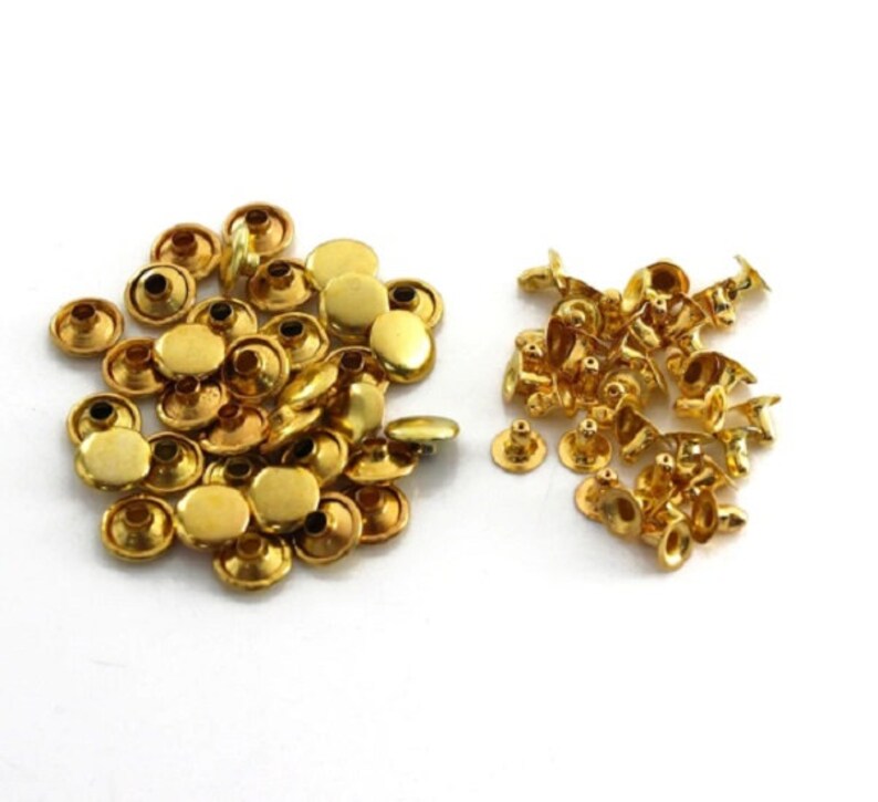 CHOOSE FINISH & Package Size Metal Round Flat Single Cap Rivet Studs 5/ ...