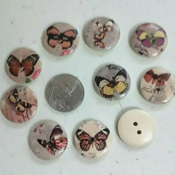 Butterfly Buttons - Etsy