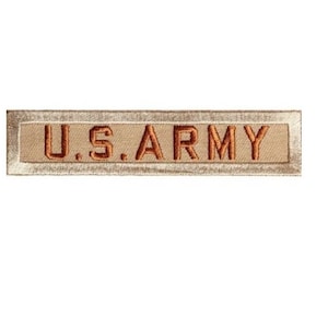 US ARMY Desert Sand Color 4&quot; x 1&quot; iron on patch (1227) Military Veteran