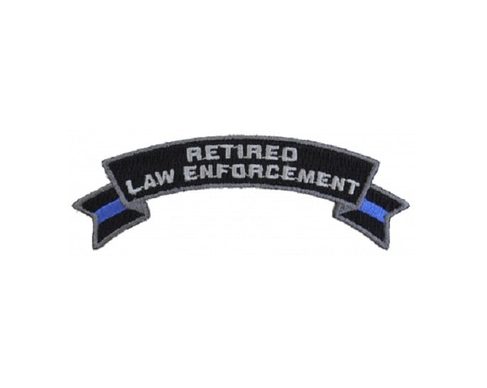 Reflective Retired Rocker Patch RETIRED LAW ENFORCEMENT 4