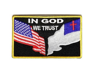 2 Styles In GOD We Trust Embroidered Tactical Morale Velcro Patch – EMBIRD
