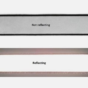 Large BLANK REFLECTIVE STRIP 10" x 2" iron on patch (3456) (D27)