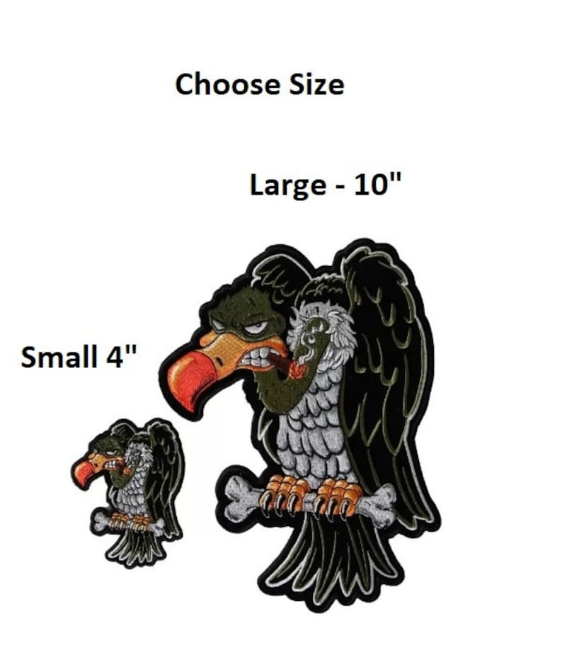 Choose Size Smoking VULTURE on a BONE 4 or 10 Etsy