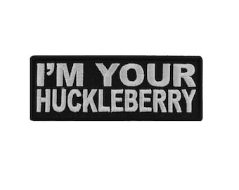 Top Gun Patch Patch Ricamata I'M YOUR HUCKLEBERRY 3rd Pro Gun, Per Giubbotti Biker, Nuovo Umarex Hdp