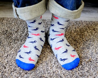 Astronauts swimming and swimming in space Socks Mens Womens Casual Socks Custom Creative Crew Socks