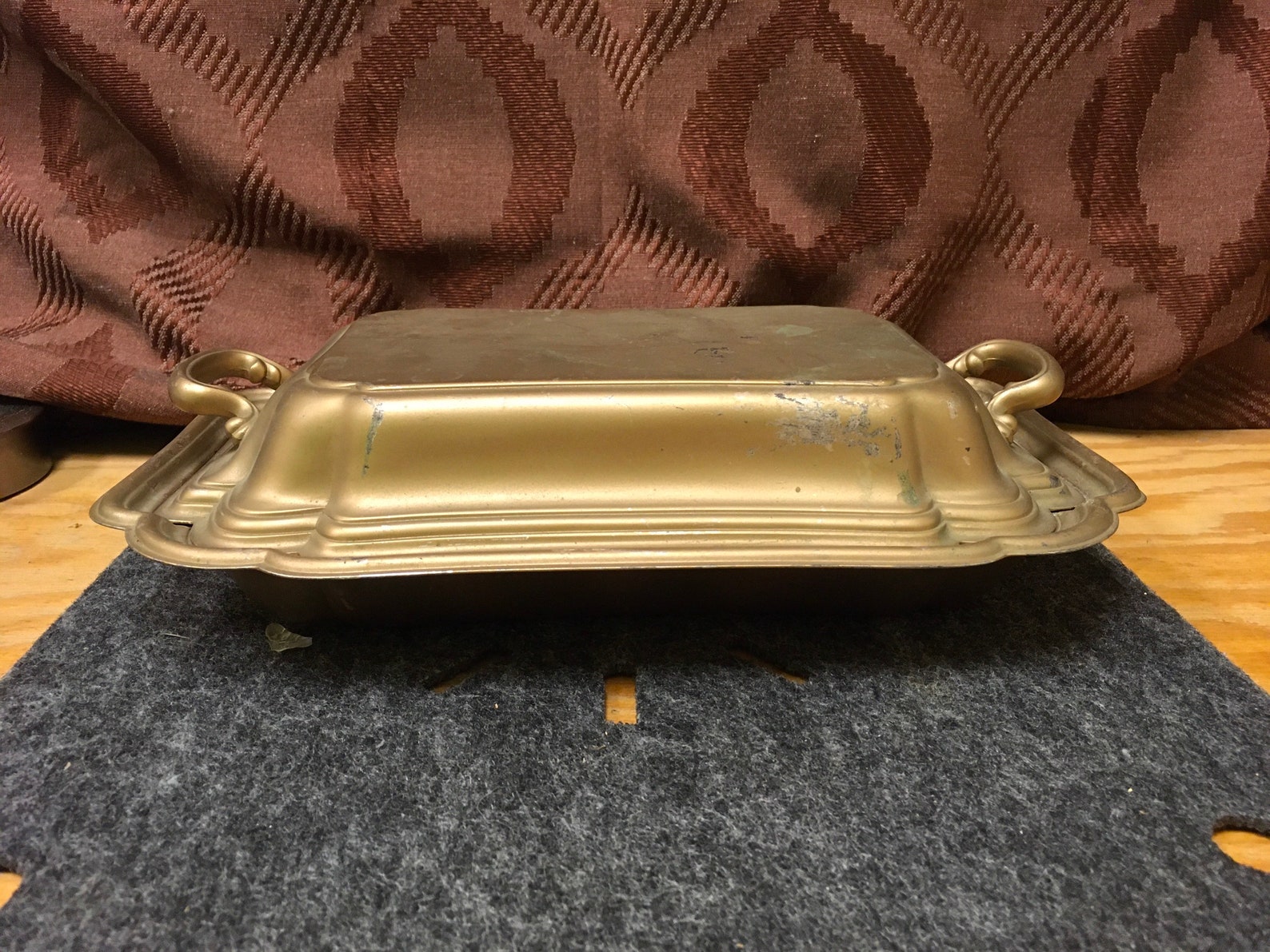 Vintage Silver Plated Covered Serving Tray. Etsy