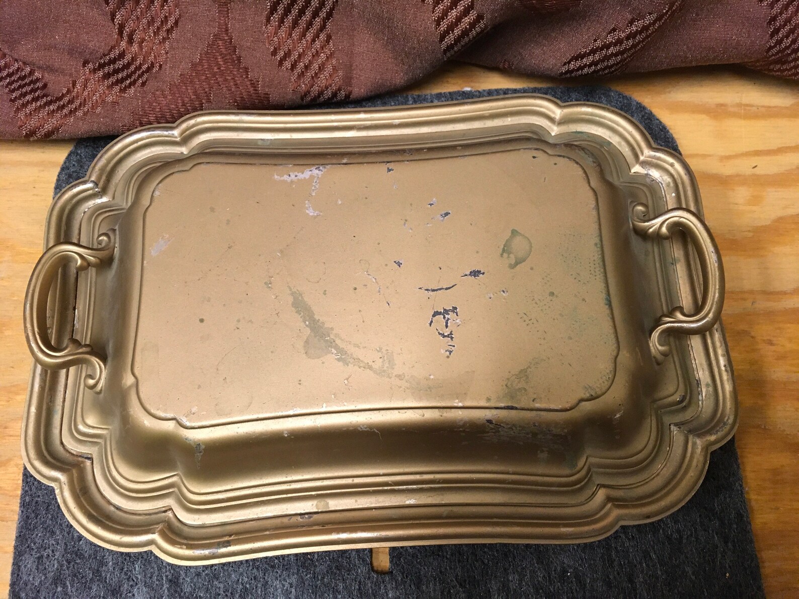Vintage Silver Plated Covered Serving Tray. Etsy