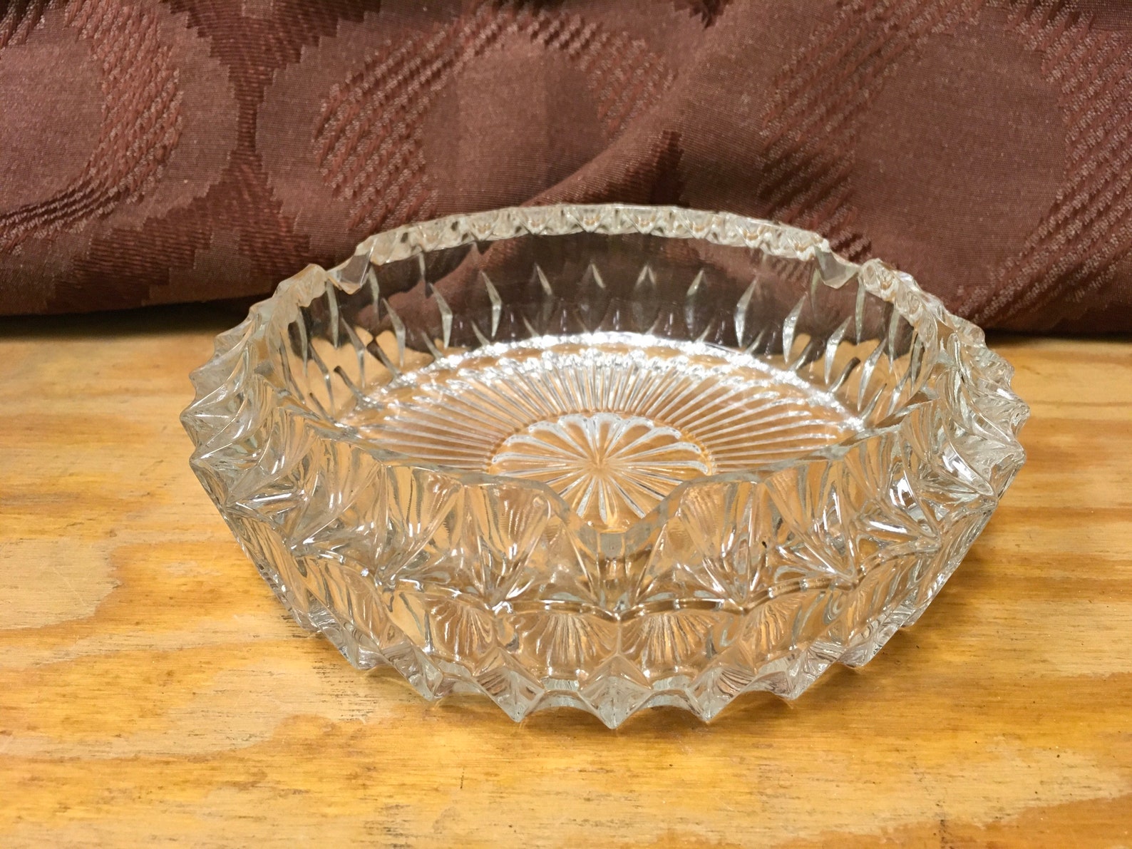 Vintage Austria Lead Crystal Cut Glass Ashtray Etsy