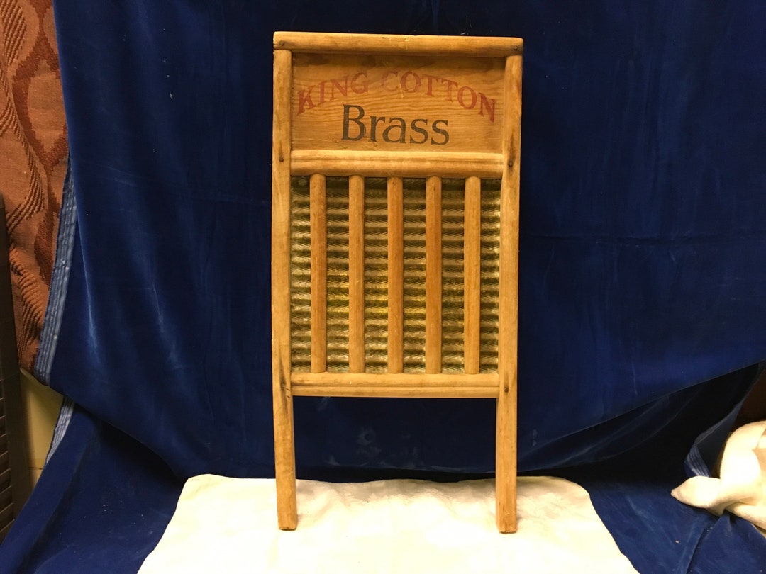 Vintage King Cotton Brass Washboard. Etsy