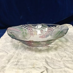 Large Mikasa Savoir Vivre Crystal Oblong Cornucopia  Fruit Bowl.
