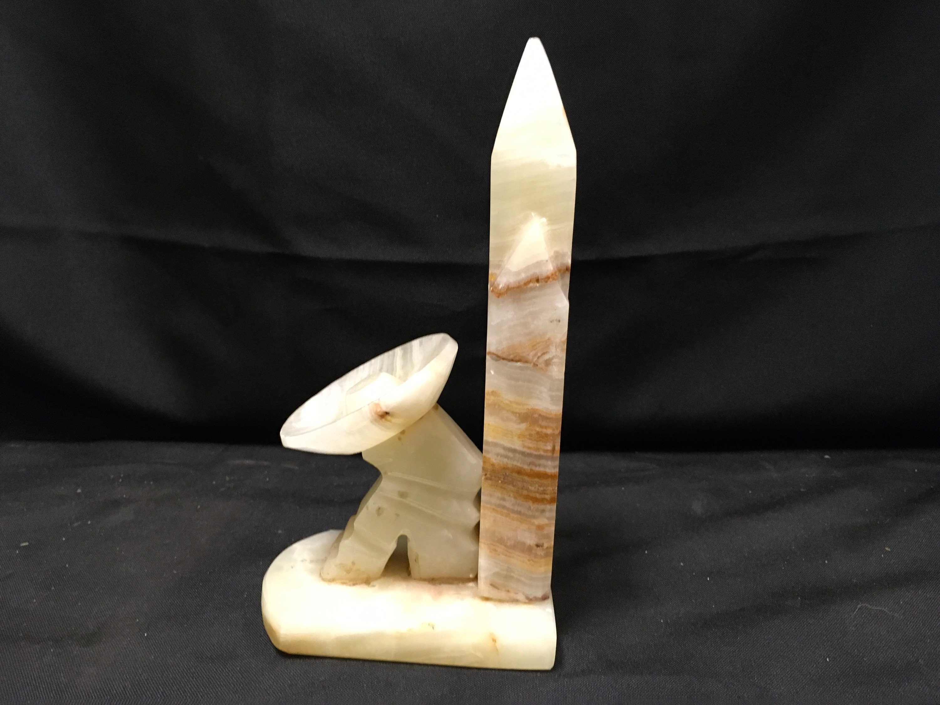 Vintage Mexican onyx marble bookend Etsy