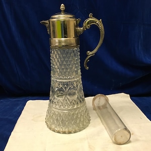 Vintage Cut Glass Wine Claret/Water Pitcher.