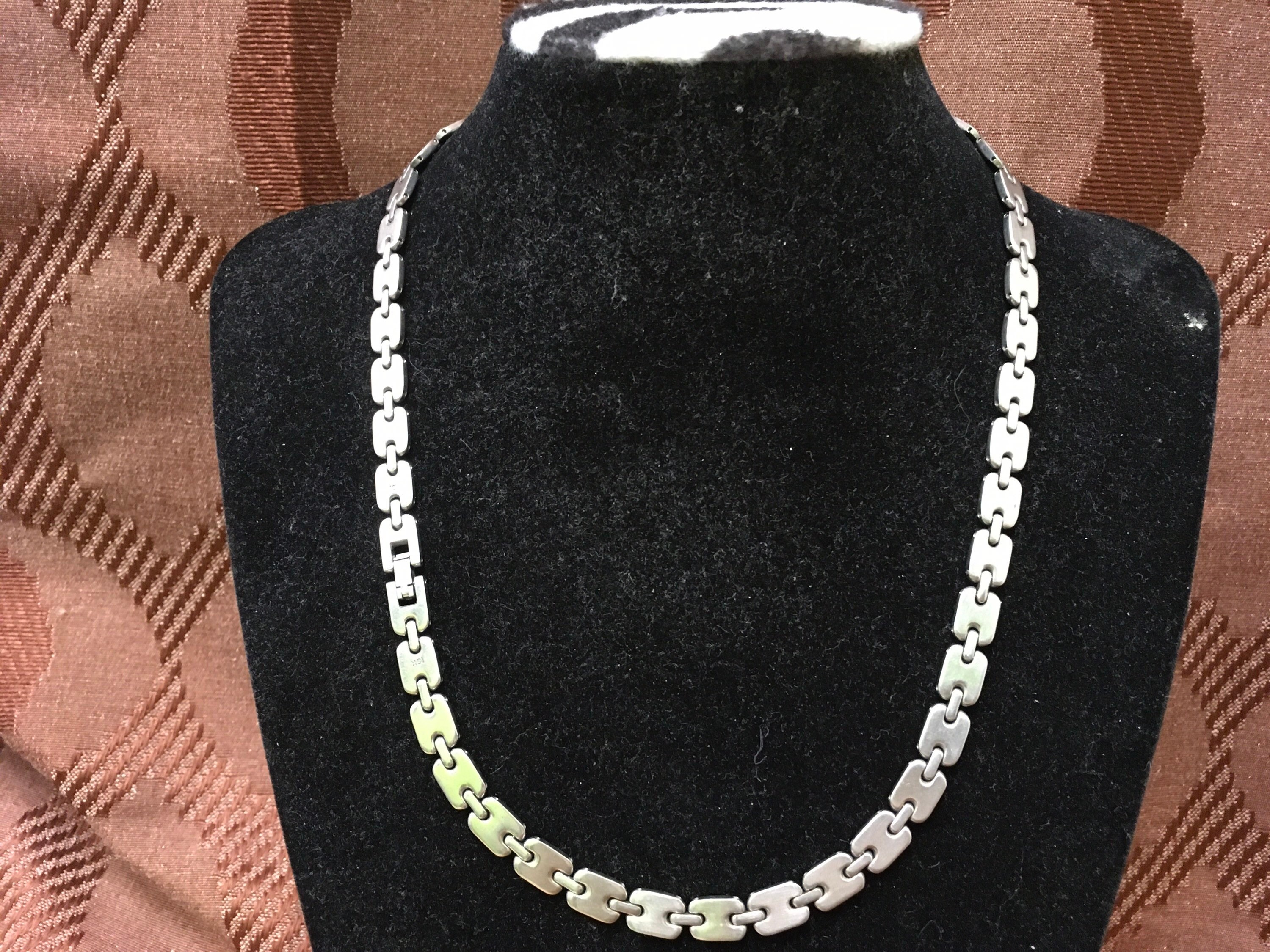 22 White Plated Chain Necklace. Etsy