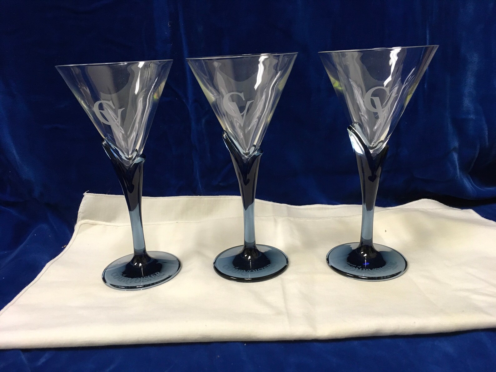 3 Vintage House of CourVoisier Cognac Glasses. Etsy