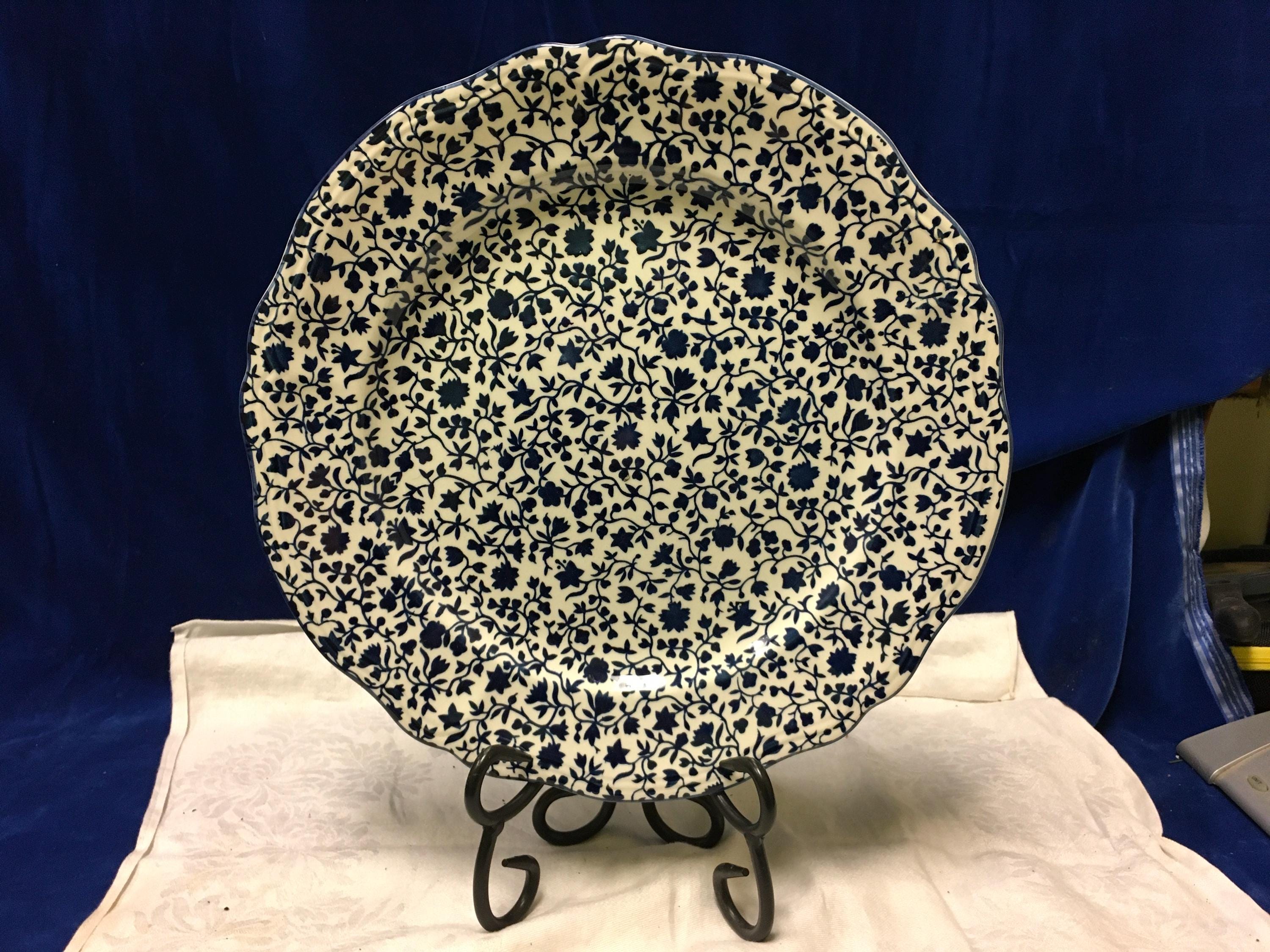 Lancaster Calico Blue Pattern Ironstone Plate - Japan. - Etsy